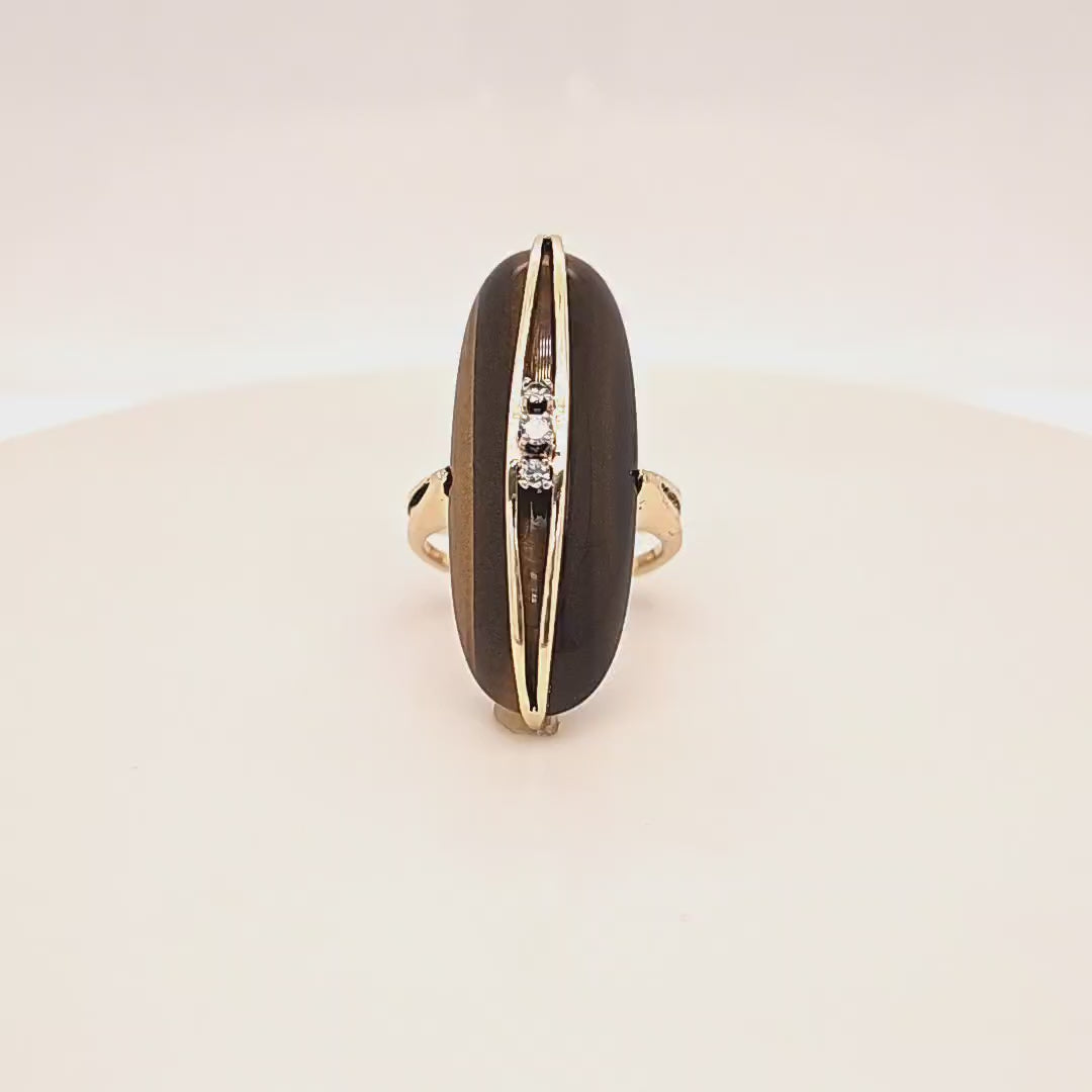 Retro Tiger Eye Ring