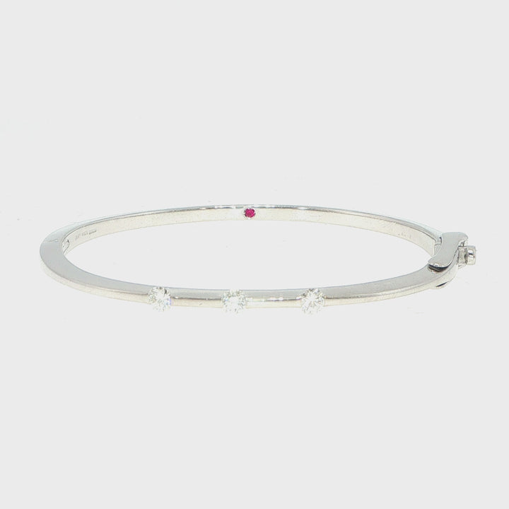 Roberto Coin 18K White Gold Diamond Bangle Bracelet