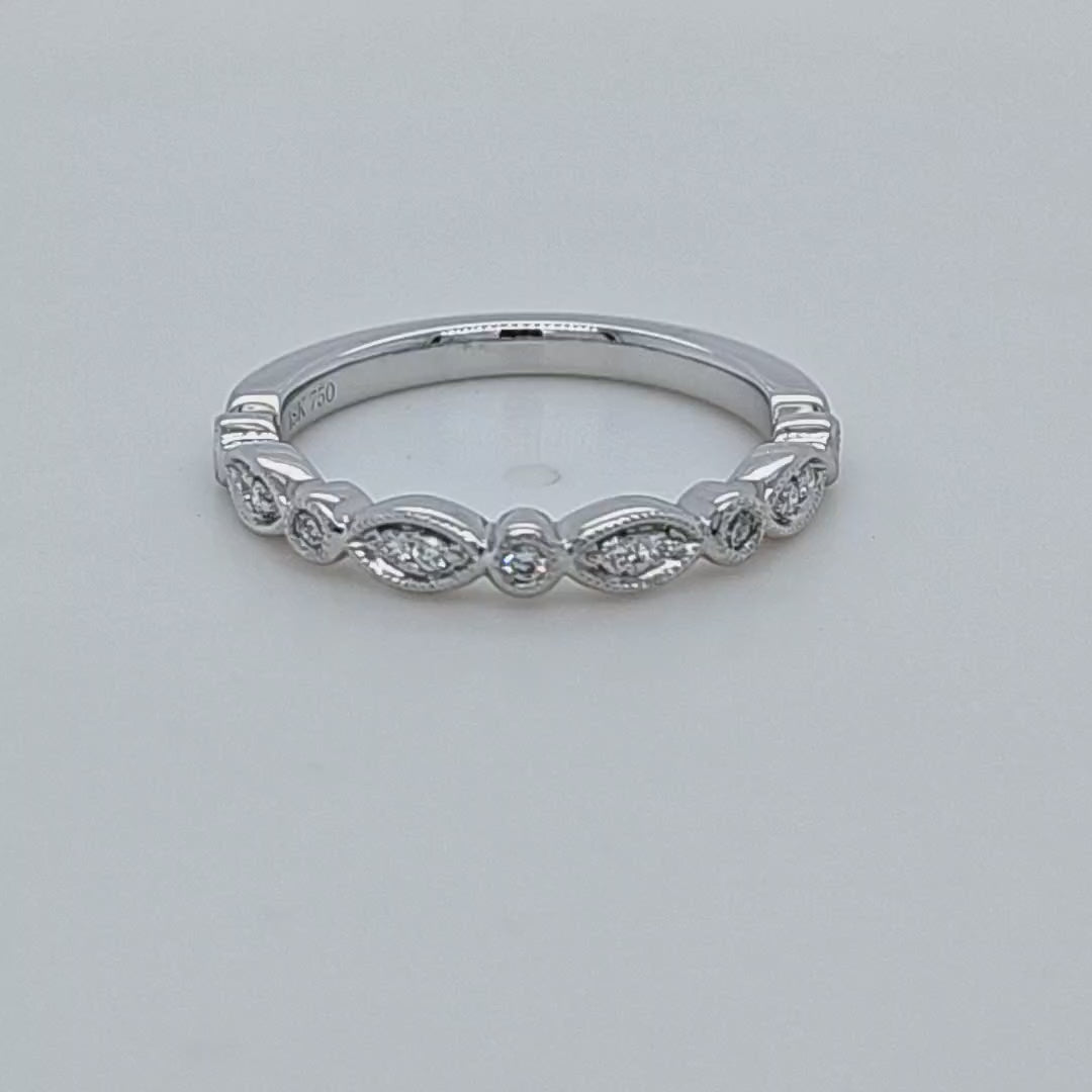 Scalloped Diamond Band