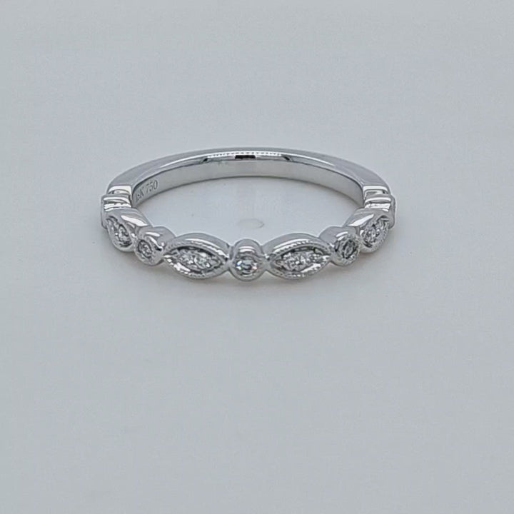 Scalloped Diamond Band