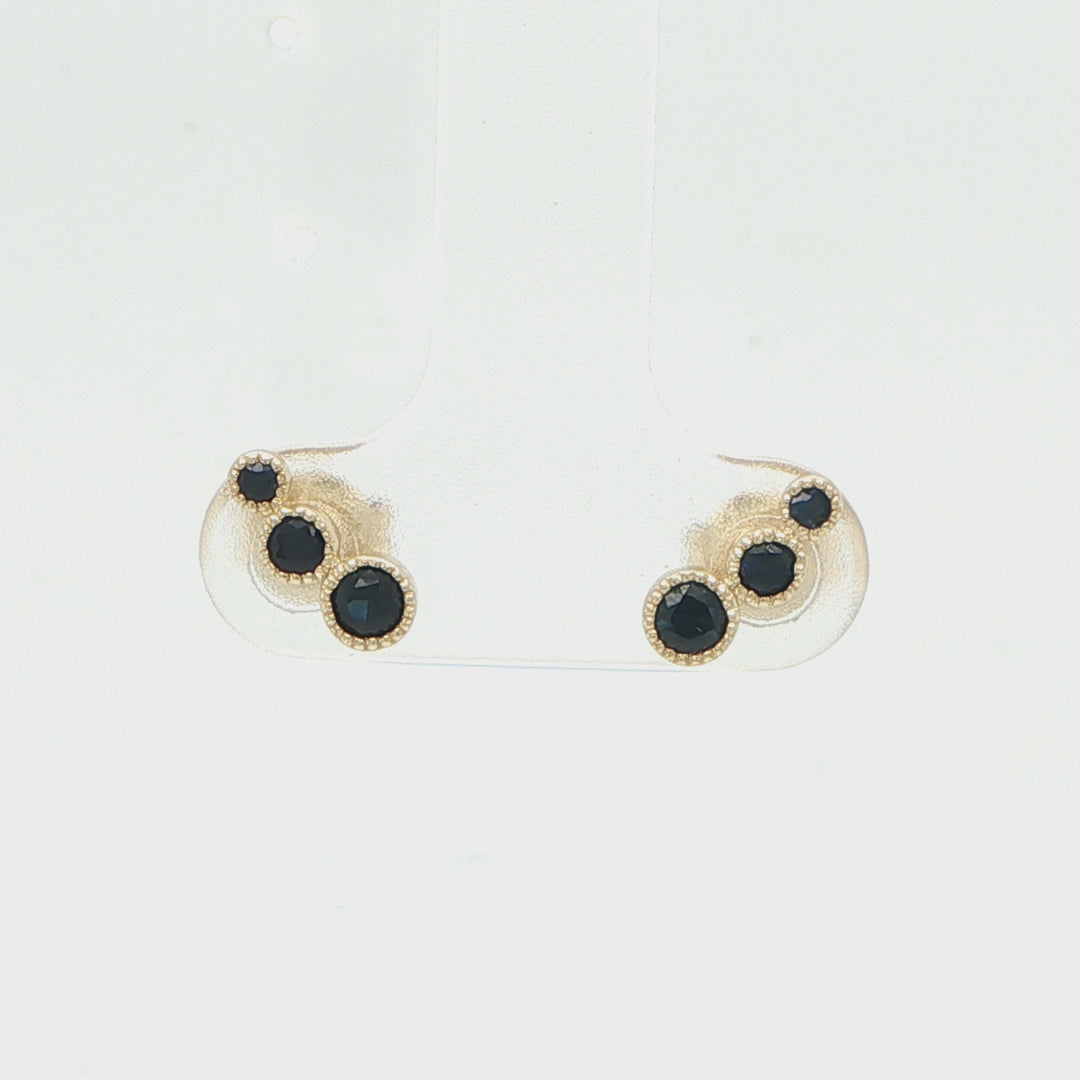 14K Yellow Gold Sapphire Ear Crawler