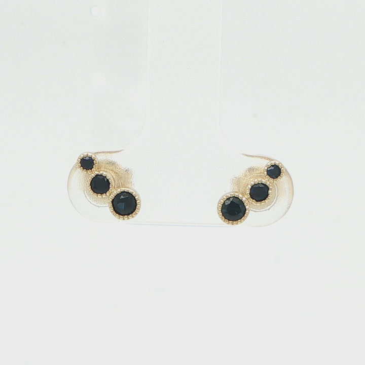 14K Yellow Gold Sapphire Ear Crawler