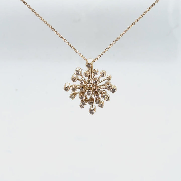 H. Stern 18K Noble Gold Snowflake Necklace