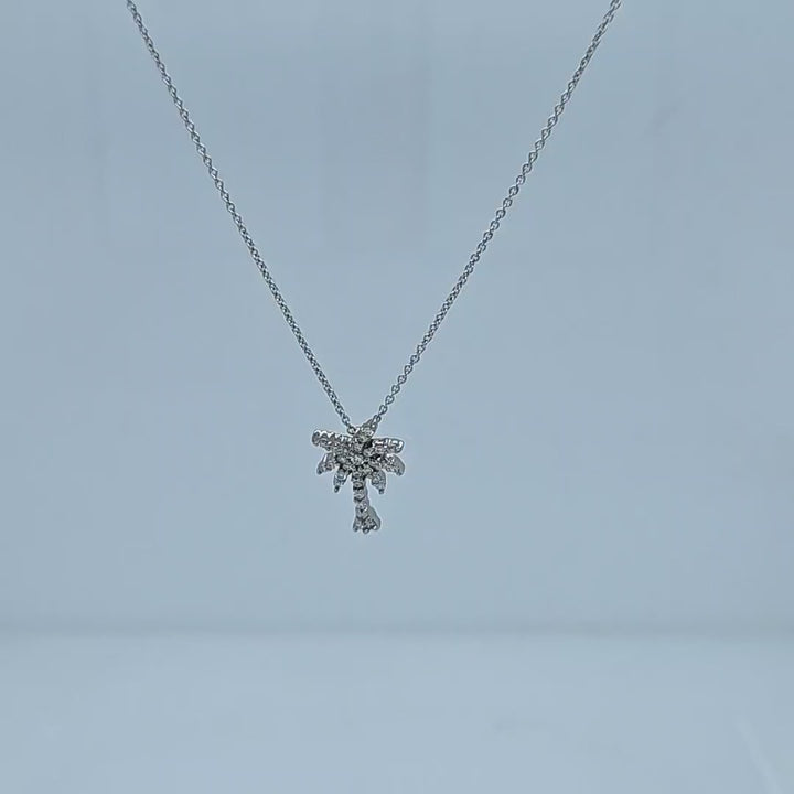 Diamond Palm Tree Necklace
