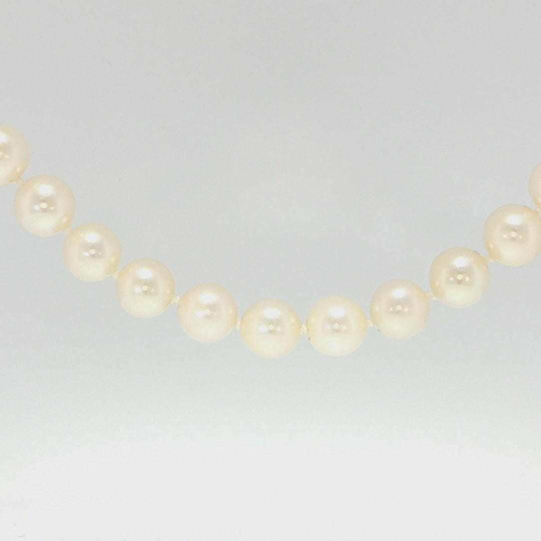 14K Yellow Gold Cultured Pearl Strand Necklace