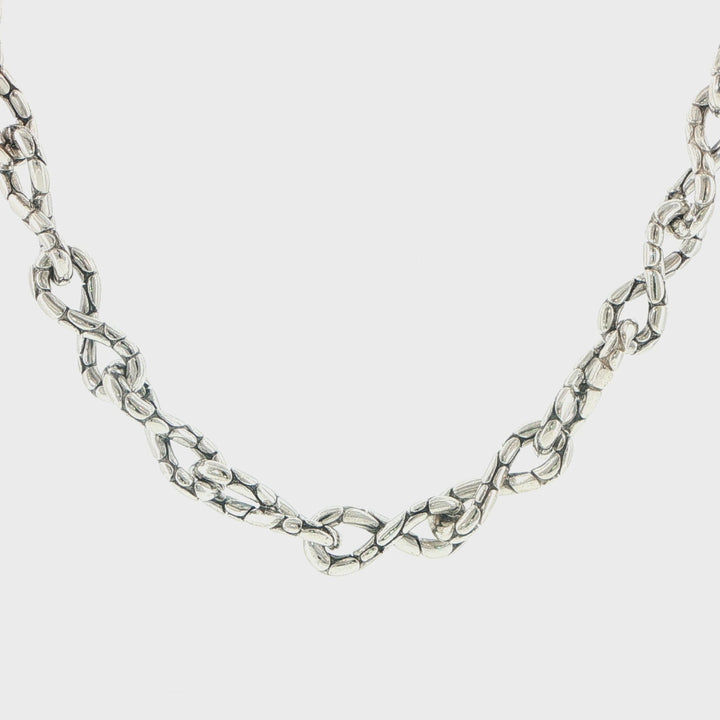 John Hardy Kali Dot Twisted Link Sterling Silver Necklace