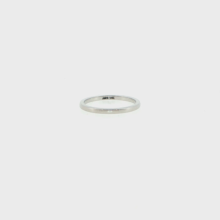 Novell 14K White Gold 1.5mm High Dome Stackable Wedding Band