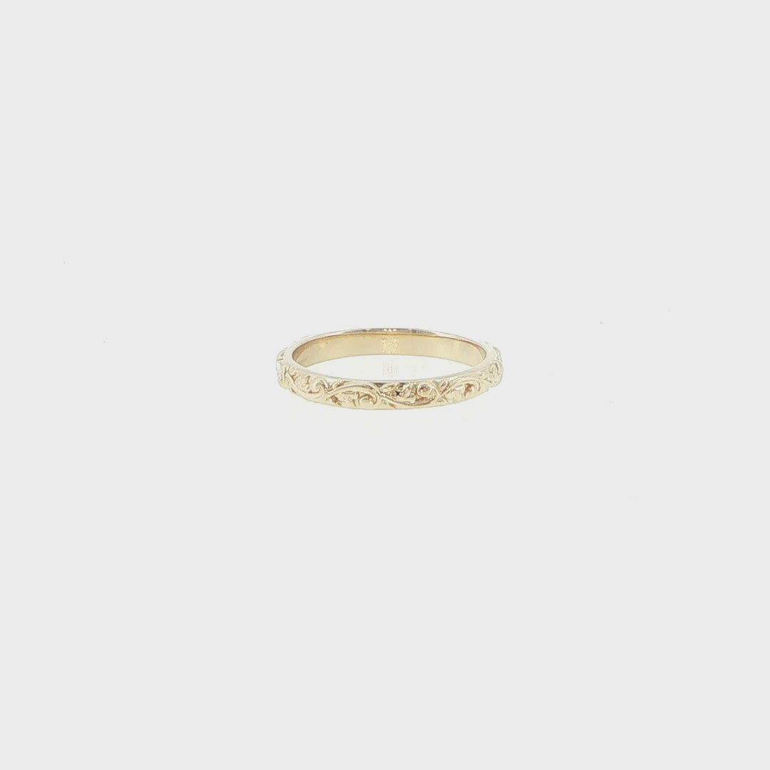 14K Yellow Gold 2.5mm Sculptural Ring