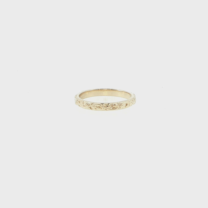 14K Yellow Gold 2.5mm Sculptural Ring