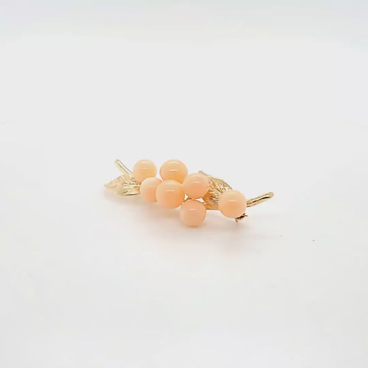 Coral Branch Brooch
