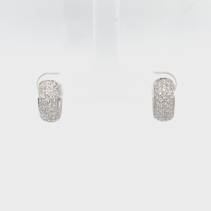 Micropave Diamond Huggies