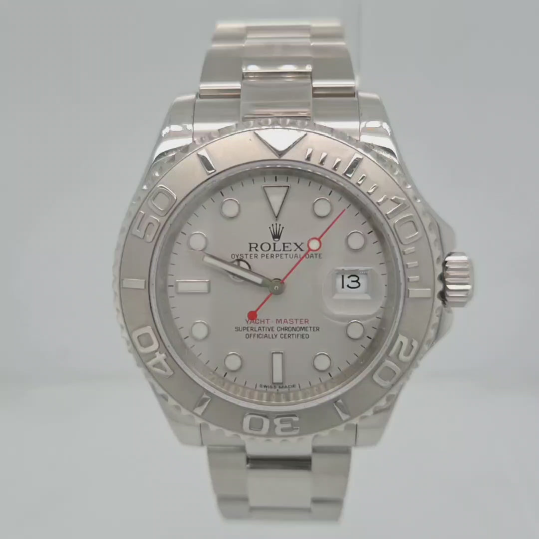 40mm Rolex Yacht-Master Platinum & Stainless Steel Automatic Watch