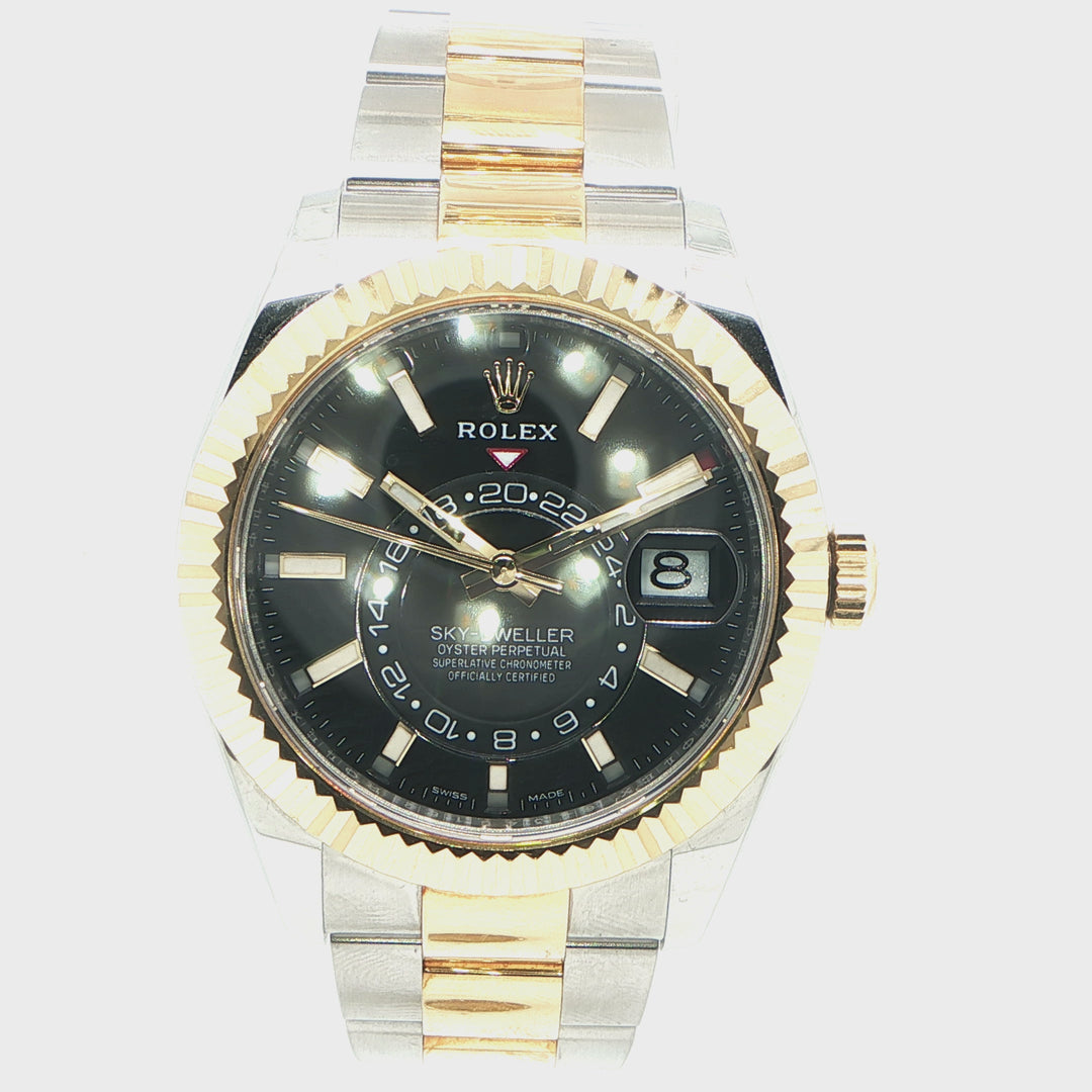 Rolex Sky-Dweller 42mm Steel & 18K Gold Black Dial