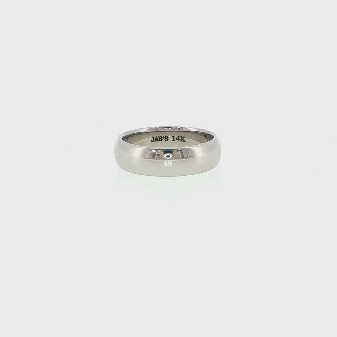 Novell 14K White Gold 6mm High Polish Wedding Band
