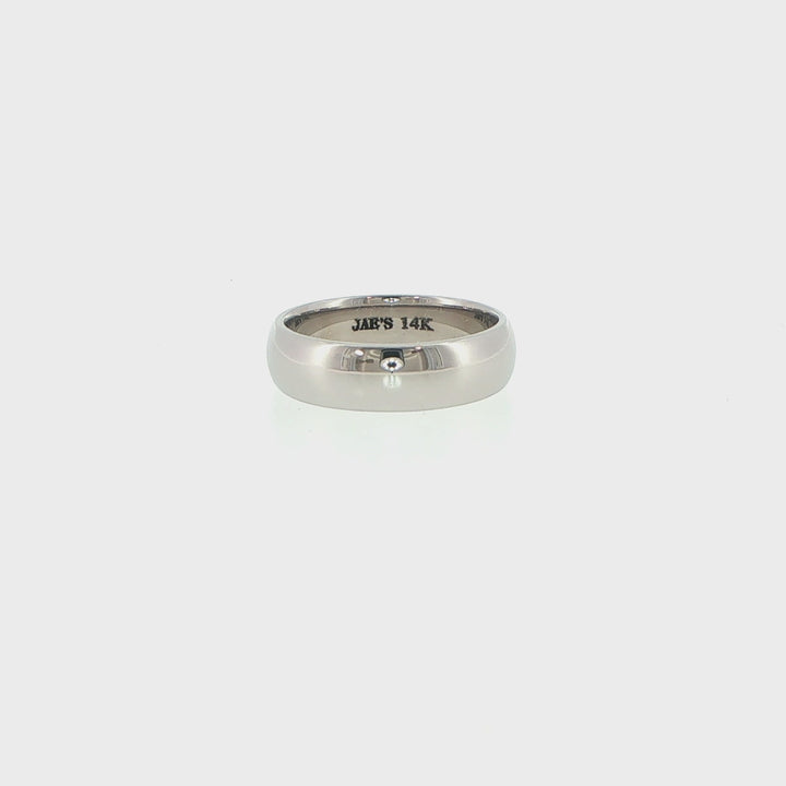 Novell 14K White Gold 6mm High Polish Wedding Band