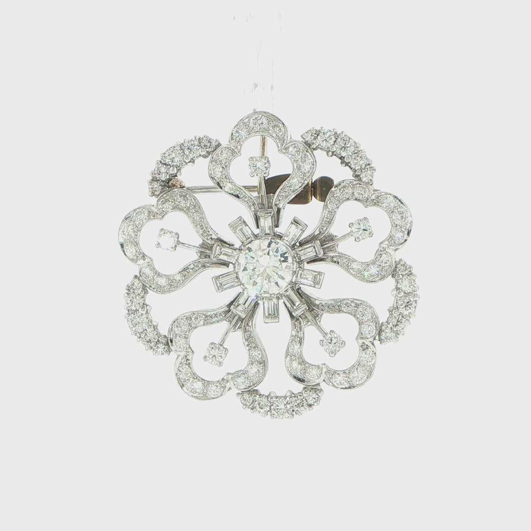 Vintage Platinum Diamond Pin