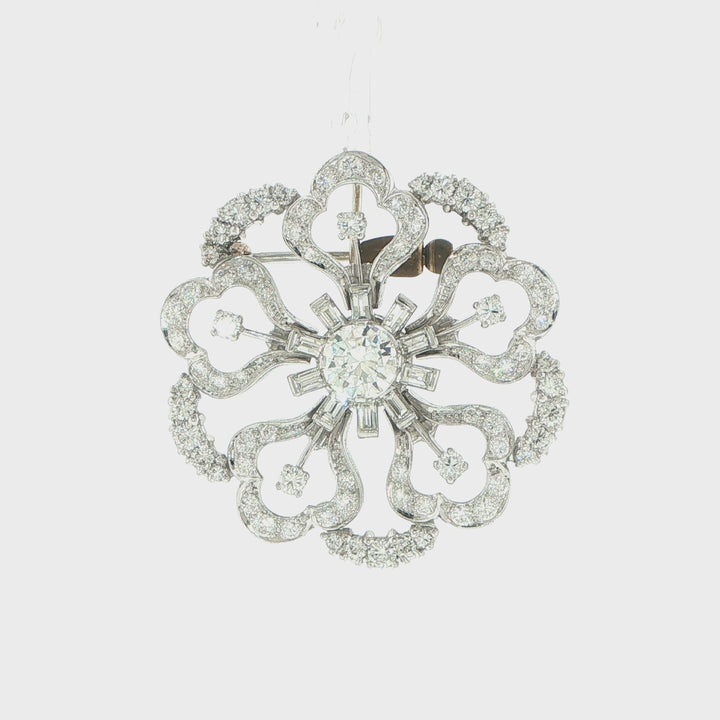 Vintage Platinum Diamond Pin