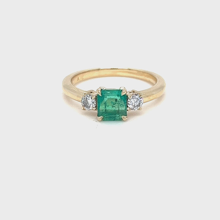 Emerald and Diamond Ring