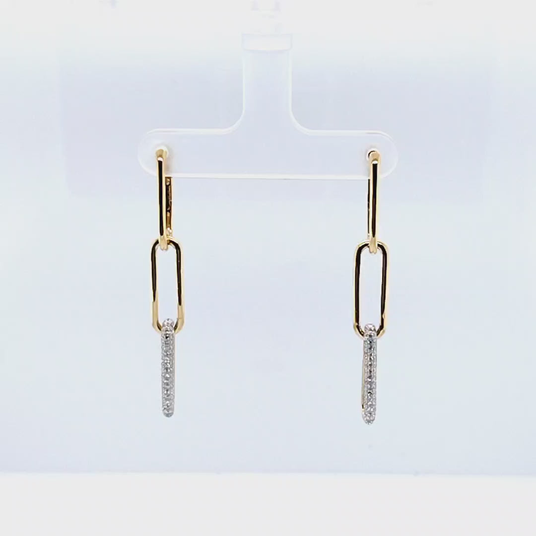 Paperclip Link Drop Earrings