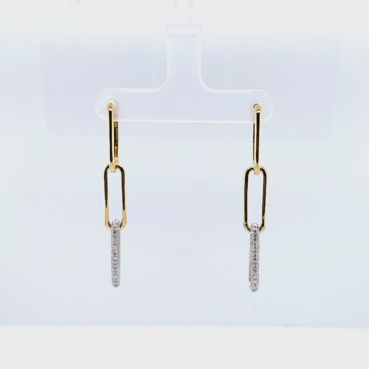 Paperclip Link Drop Earrings