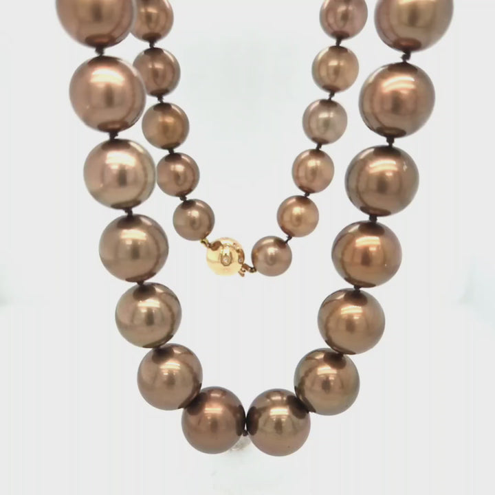 Chocolate South Sea Pearl Strand