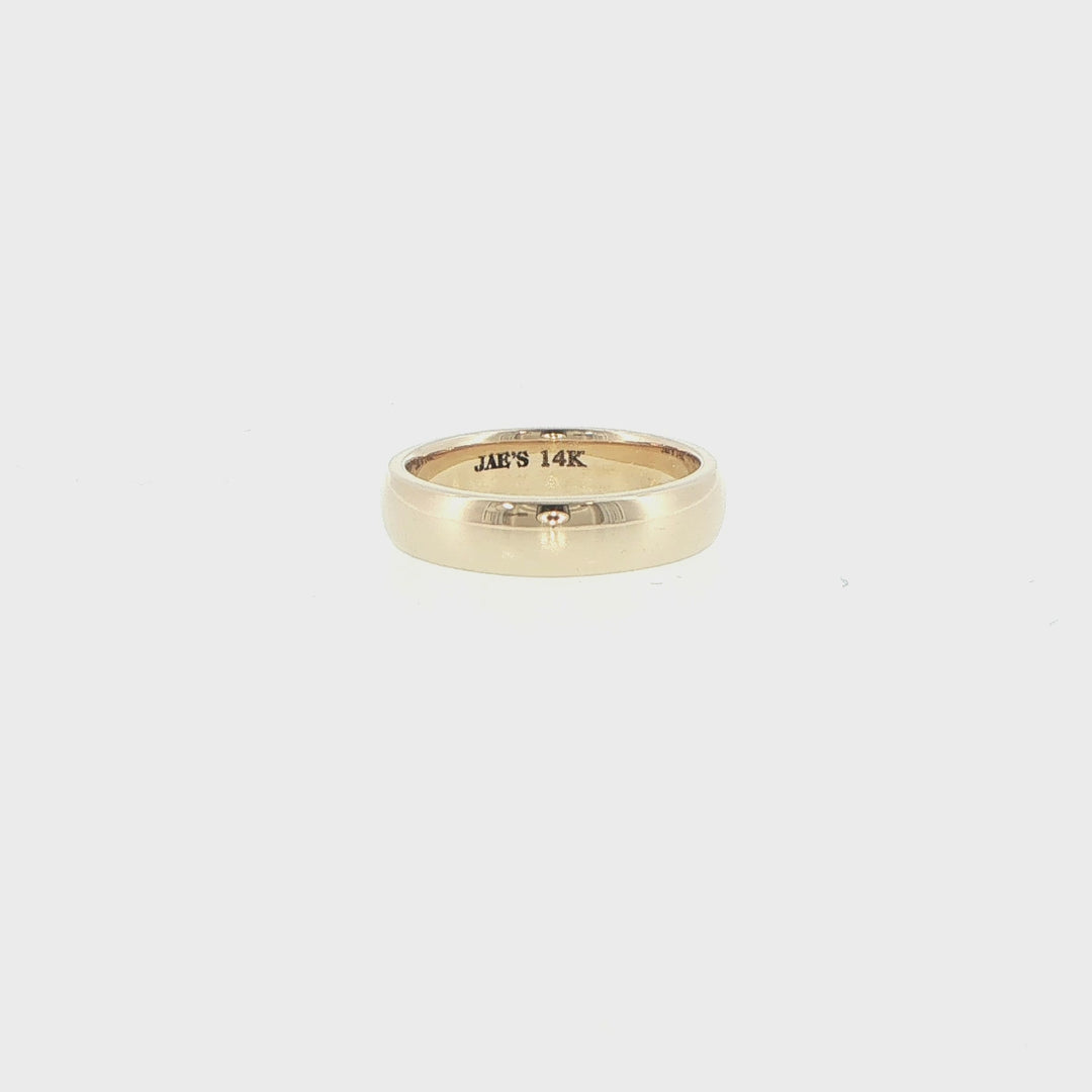 Novell 14K Yellow Gold 5mm High Polish Dome Wedding Band