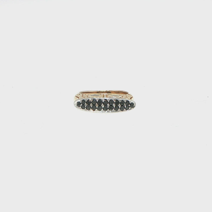 John Hardy 18K Yellow Gold Black Diamond Ring