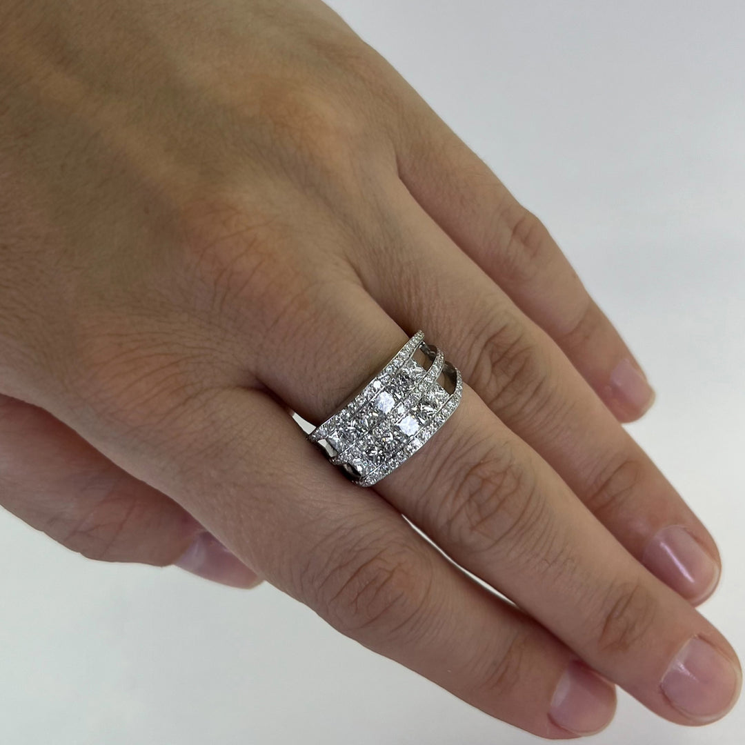 Five Row Diamond Ring