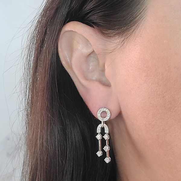 Diamond Dangle Drop Earrings