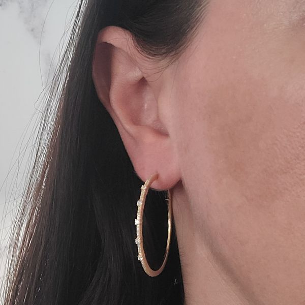 Diamond Hoop Earrings