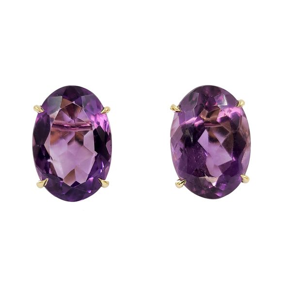 Amethyst-oval-stud-earrings