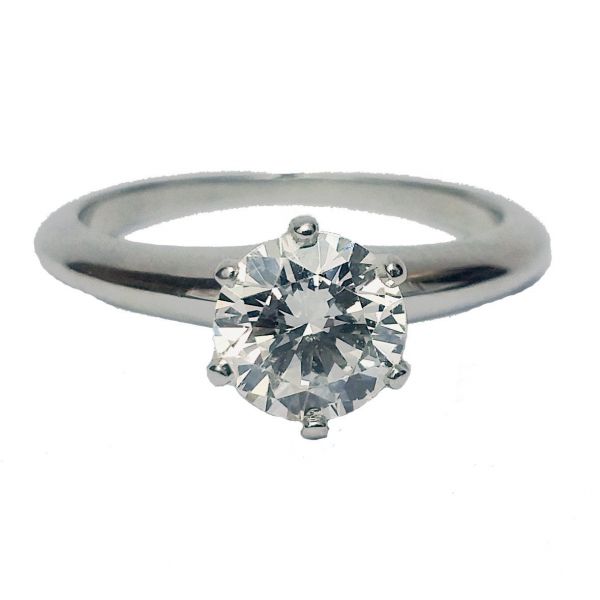 0.94ct Round Brilliant Cut Diamond Solitaire Ring