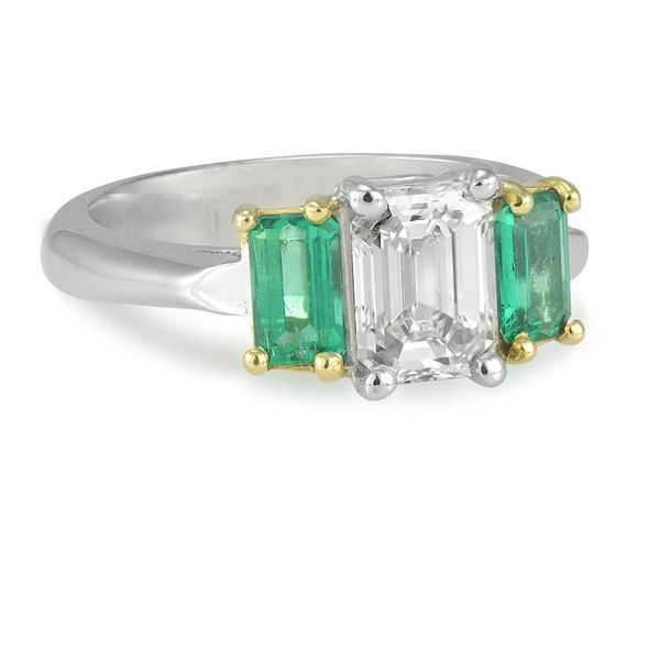 1.03-Carat-Diamond-and-emerald-ring