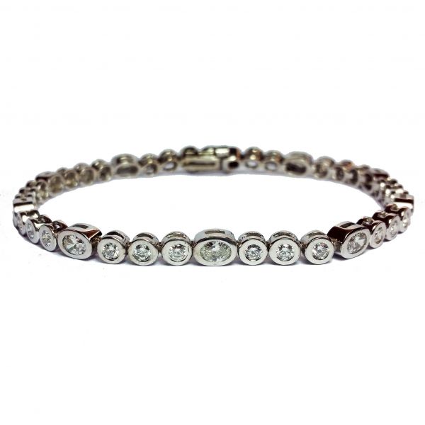 Bezel Set Diamond Bracelet