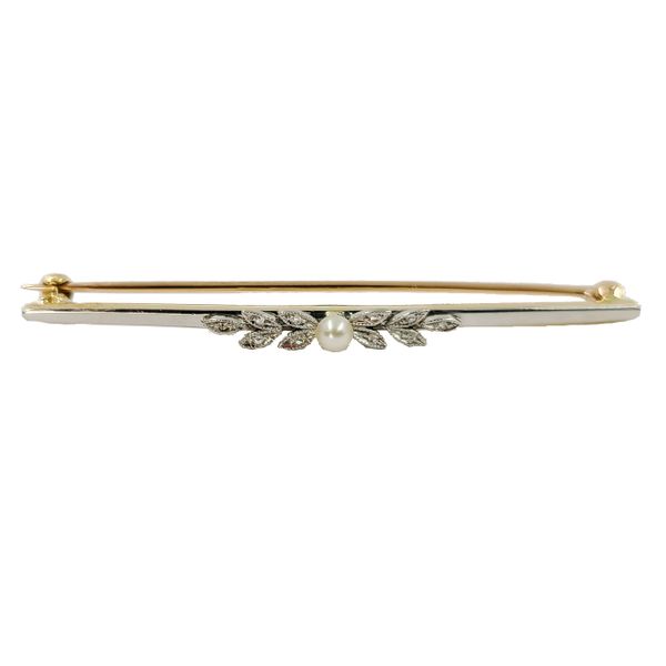 Pearl-and-diamond-pin