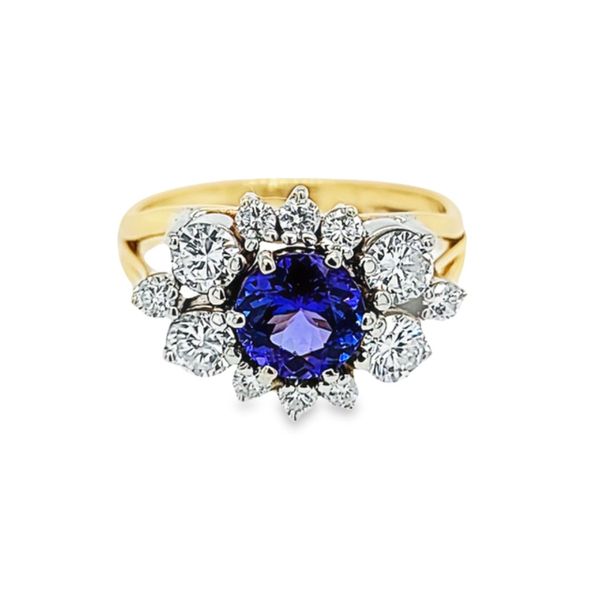 Estate-Tanzanite-and-diamond-ring