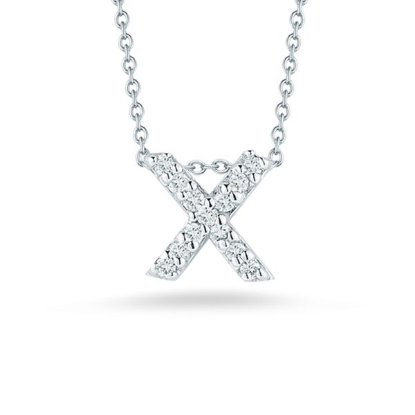 Tiny Initial ''X'' Necklace
