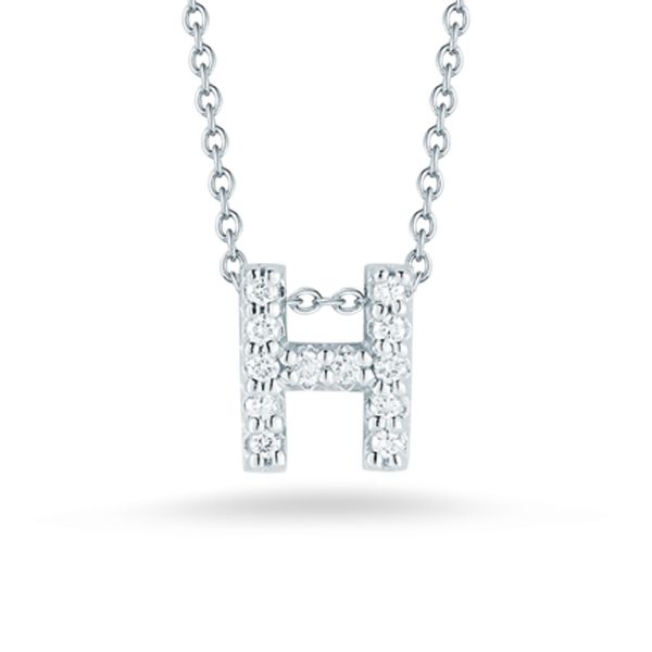 Tiny Initial ''H'' Necklace