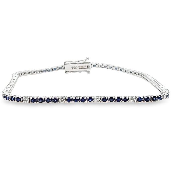Sapphire-and-diamond-line-bracelet