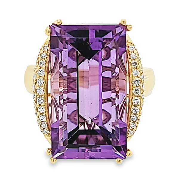 Estate-Amethyst-and-diamond-cocktail-ring