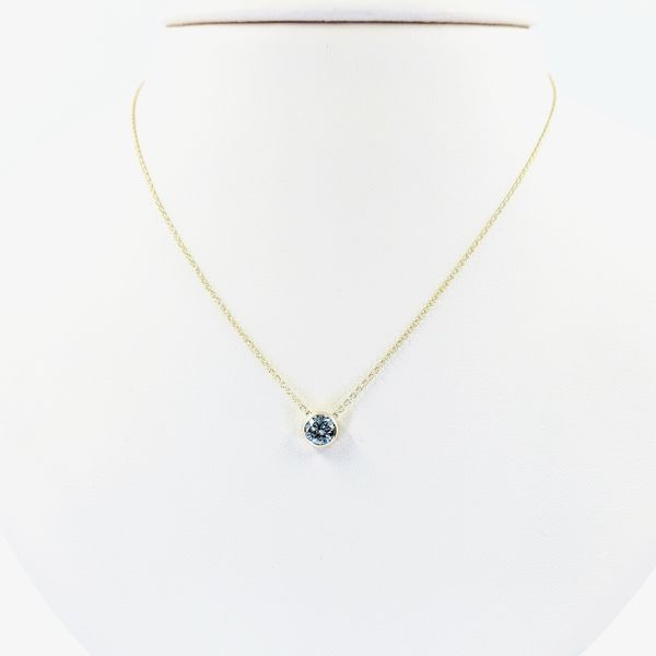 0.50 Carat Bezel Set Diamond Solitaire Necklace
