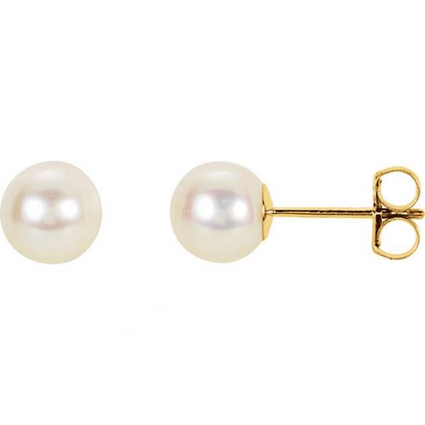 6mm Pearl Stud Earrings