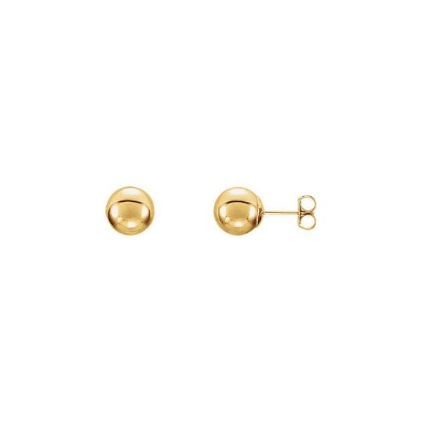Yellow Gold Ball Studs - 8mm