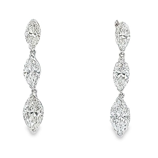 Marquise-cut-diamond-drop-earrings