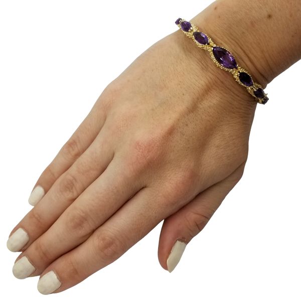 Vintage Marquise Amethyst Bracelet