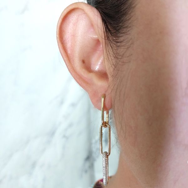 Paperclip Link Drop Earrings