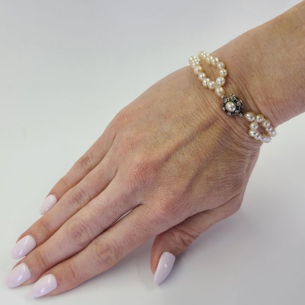 Natural Pearl Double Strand Bracelet