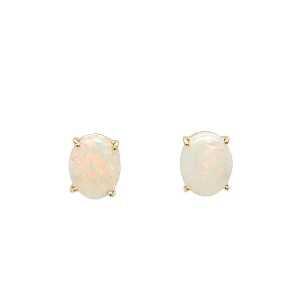 Estate-cabochon-opal-stud-earrings