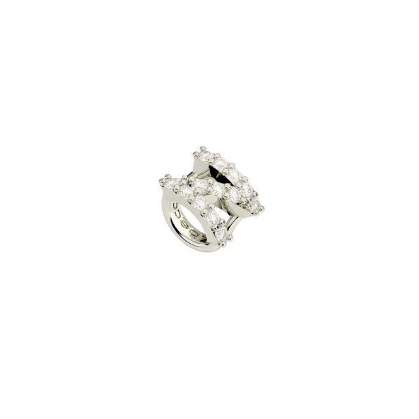 White Initial ''N'' Ring Charm