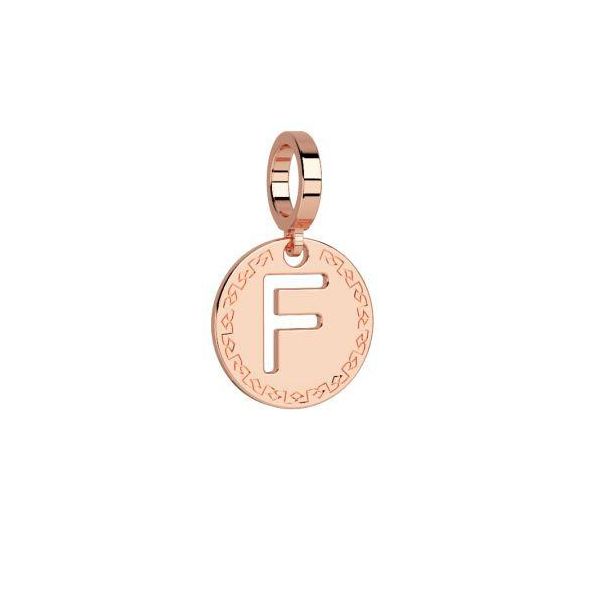 Rose Initial ''F'' Charm